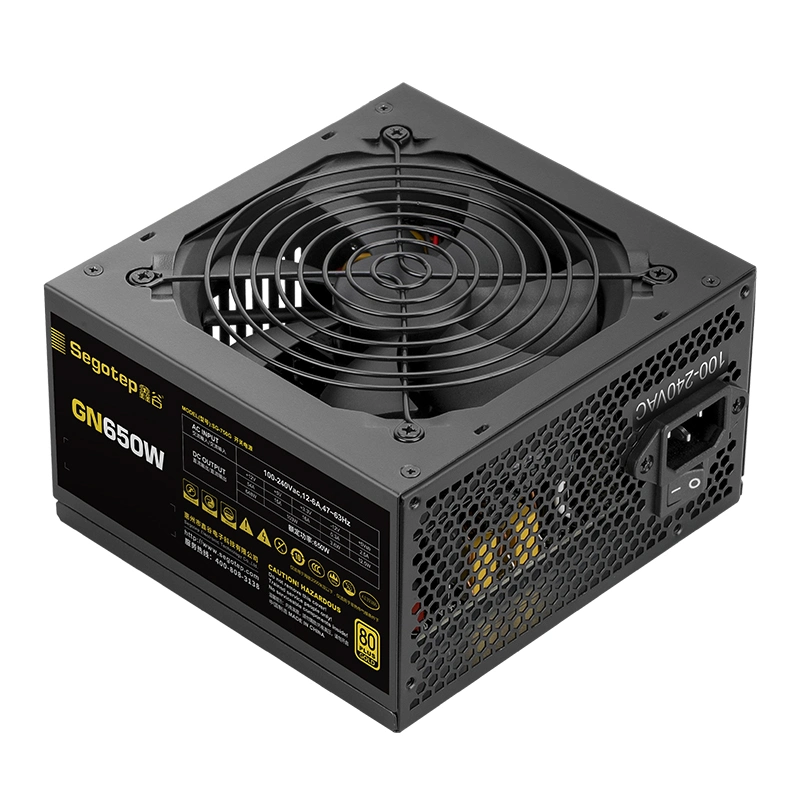 Venta a Alemania Finlandia 650W ATX 80 Plus Gold Solid Japón condensador GPU8pin llevar de alta gama de la energía de la computadora de la tarjeta gráfica Suministro