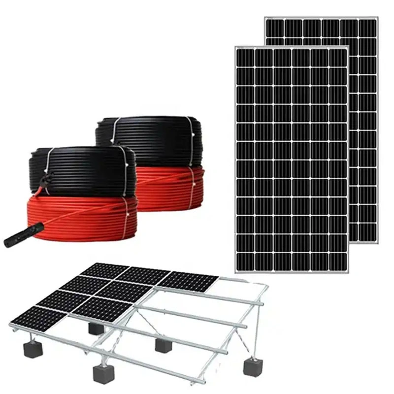 Precio de fábrica Energía Solar Panel Solar sistema de montaje en tierra 12kw 14kW Hoja de respaldo Productos solares TPT