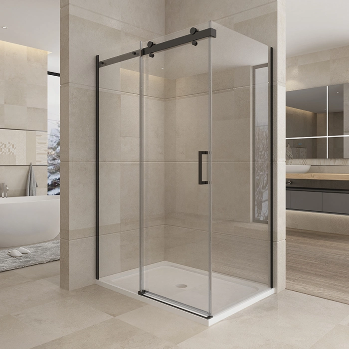 10mm Clear Tempered Glass Top Roller Sliding Shower Screen