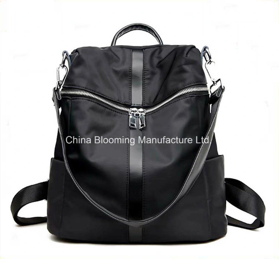 China Factory Fashion Meninas Leisure preto 420d mochila de náilon