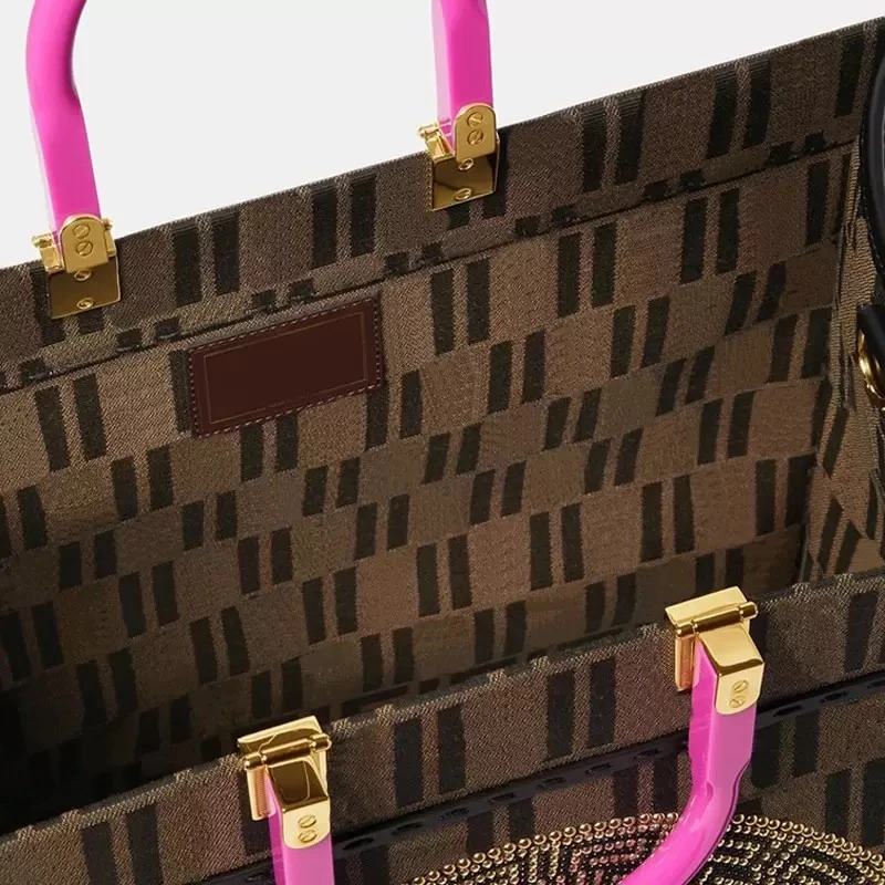 Women Old Flower Shopping Bag Fashion Amber Handle Large Capacity Canvas Shoulder Handbags Tote Bag