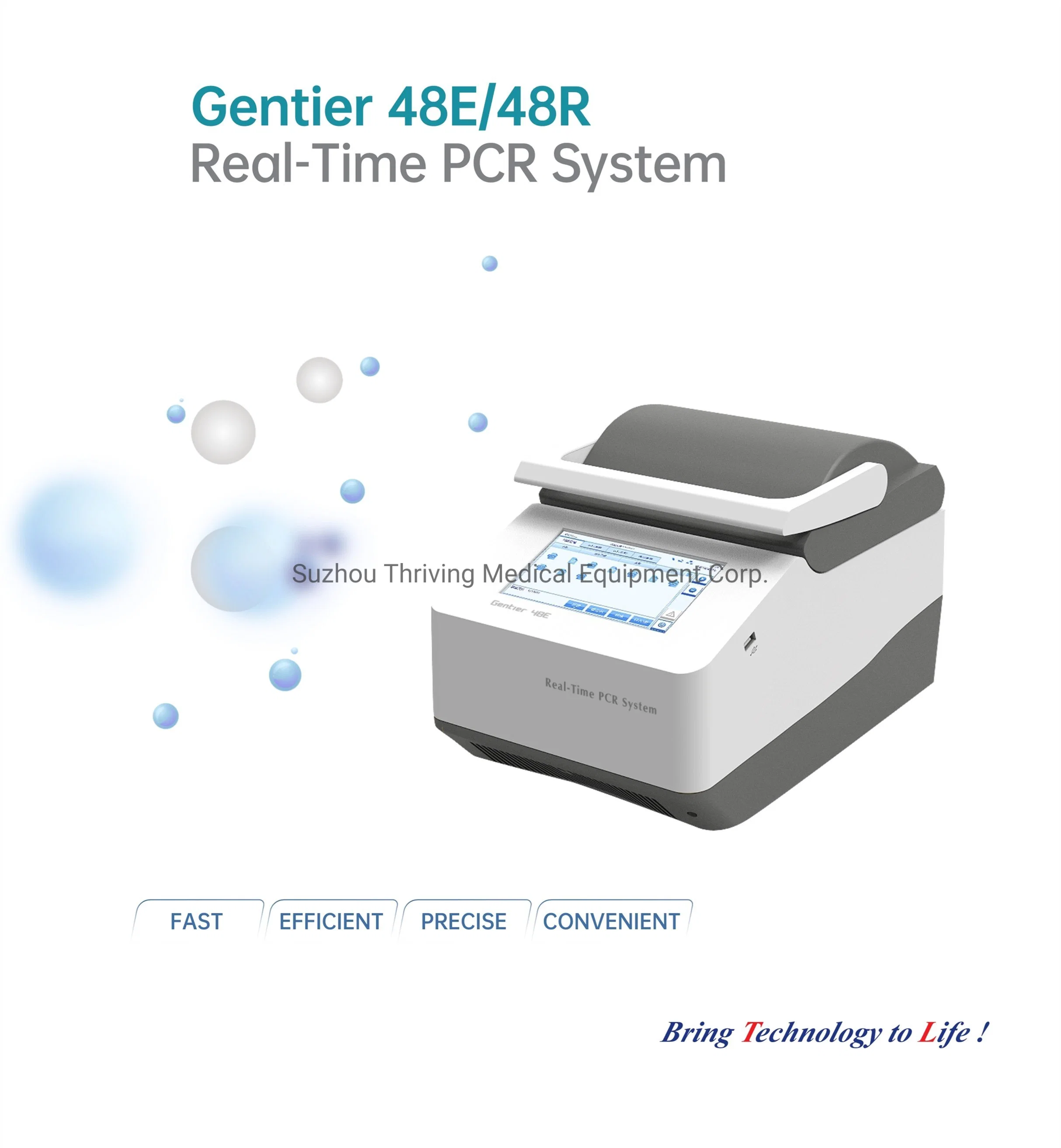 Lab Real Time Fluorescent Quantitative Thermal Cycler PCR Machine RT PCR-System für Krankenhäuser mit CE