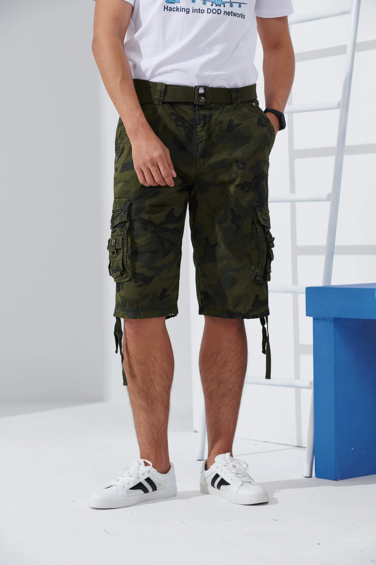 Wholesale/Supplier Oversize Big Summer Hot Men's Custom Logo Hot Sale Breathable Outdoor Sports Cotton Casual Cozy Fitness Cargo Worker Workout Overalls Short Pants