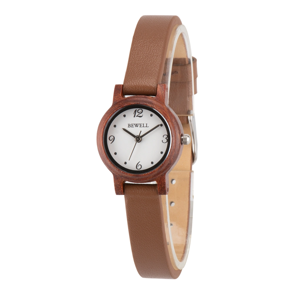 The Newest Fashion Handmade Leather Strap Red Sandalwood Wooden Watch Women