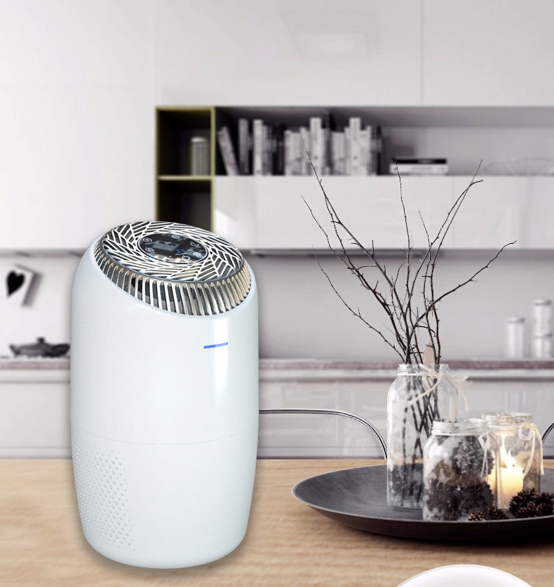 Smart Home Air Cleaner Dust Mite Virus Killer Active Carbon HEPA Filter Desktop Air Purifier with UVC Disinfector