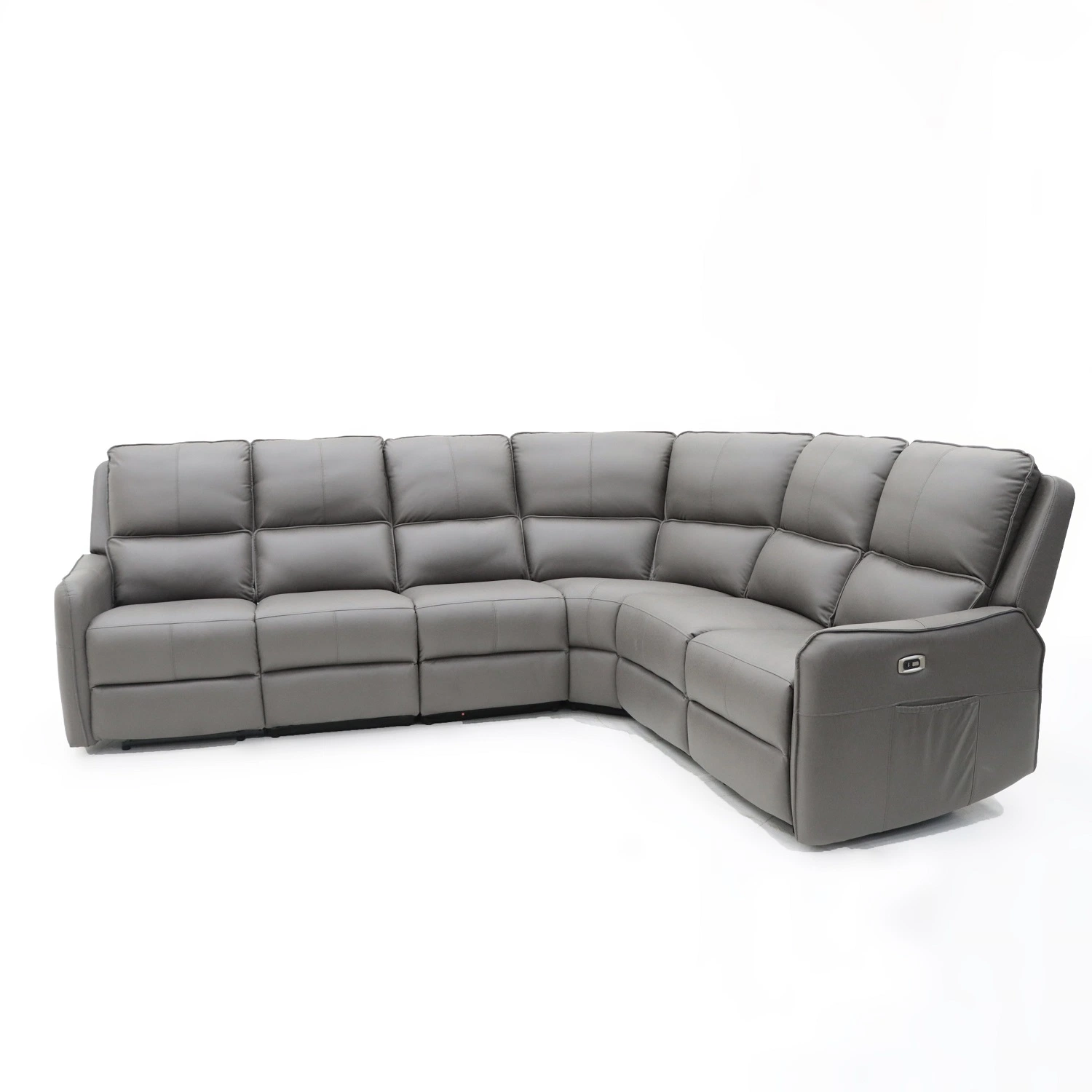 Geeksofa Modern Design Technology Fabric Manual Corner Sectional Recliner Living Room Sofa Set Motion Reclinable with Massage