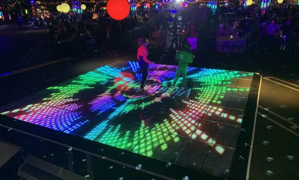 LED de azulejos do piso fase da tela LED de Dança do painel de parede de Inverno de tela de toque no visor LED