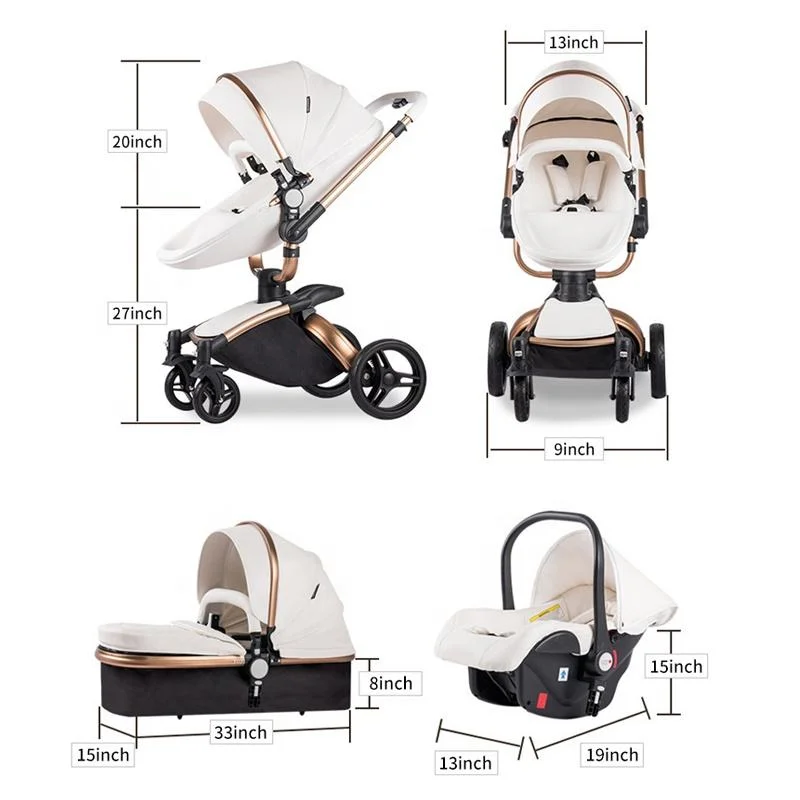 Fashion Design Travel 3 in 1 Baby 360 Degree Rotation Function Stroller