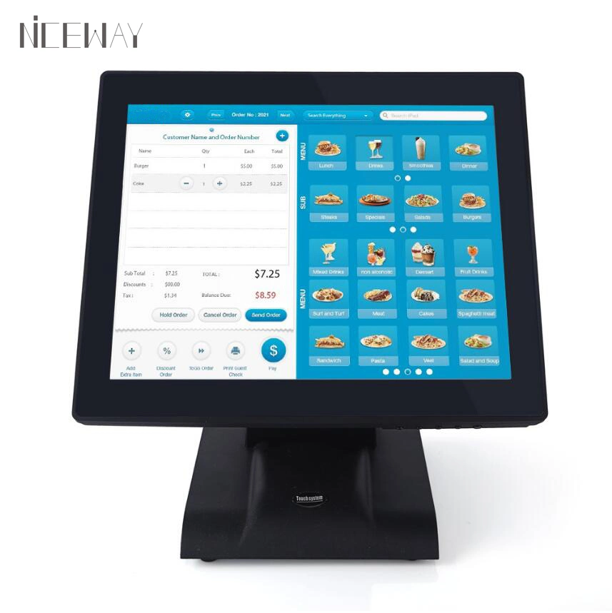 All in One 15 Inch Cash Register Tablet Touch Screen Windows Machine POS Systems