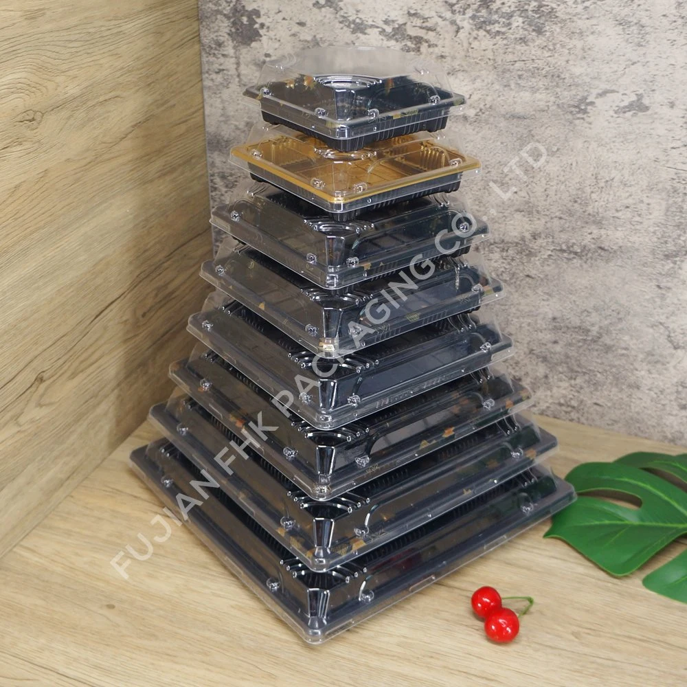 Retail Sushi Store Bar Restaurant Takeaway Cheap Good Quality Disposable Plastic Sushi Boxes