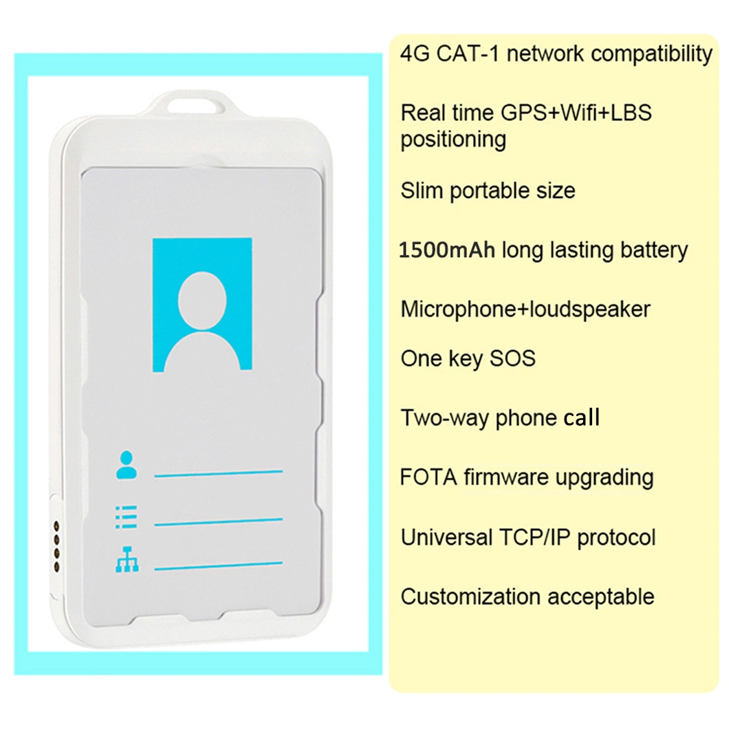 أفضل سعر بطاقة هوية قليلة السمك جهاز تعقب GPS 4G في الوقت الحقيقي موظفو الطلاب الموظفون العاملون في جهاز تعقب GPS المسنين M16