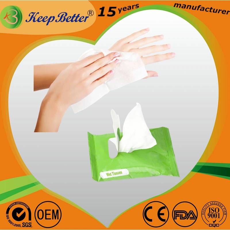 Disposable Alcohol Spunlace Nonwoven Free Samples Wet Wipes for Cleaning