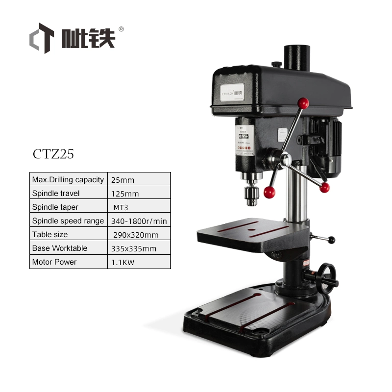 Mayor flexibilidad y alta eficiencia de producción Mini Table Drill Press Máquina de perforación y fresado máquina caliente producto Ctz25