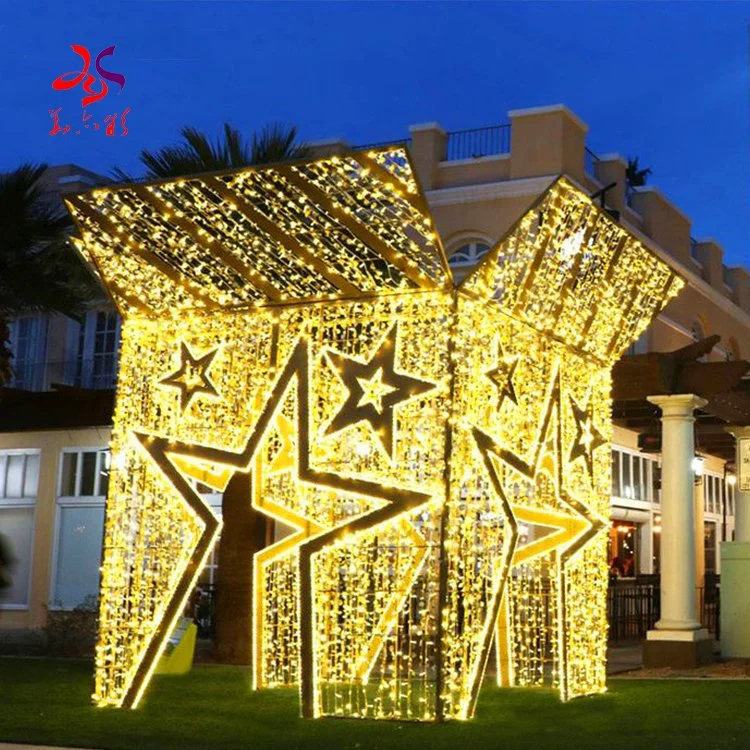 Christmas Gift Box 3D Motif Lights Beatiful Present Box Motif Light for Christmas