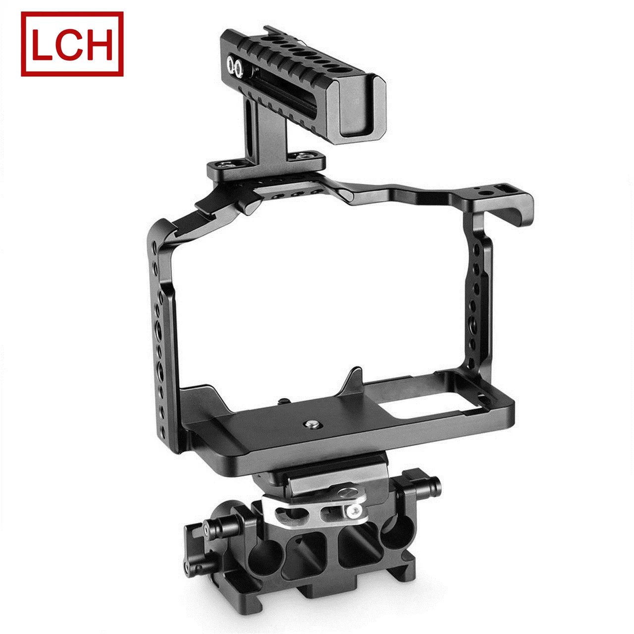 OEM Custom CNC Machine Aluminum Director Video Camera Monitor Cage with Adjustable Mounting Plate