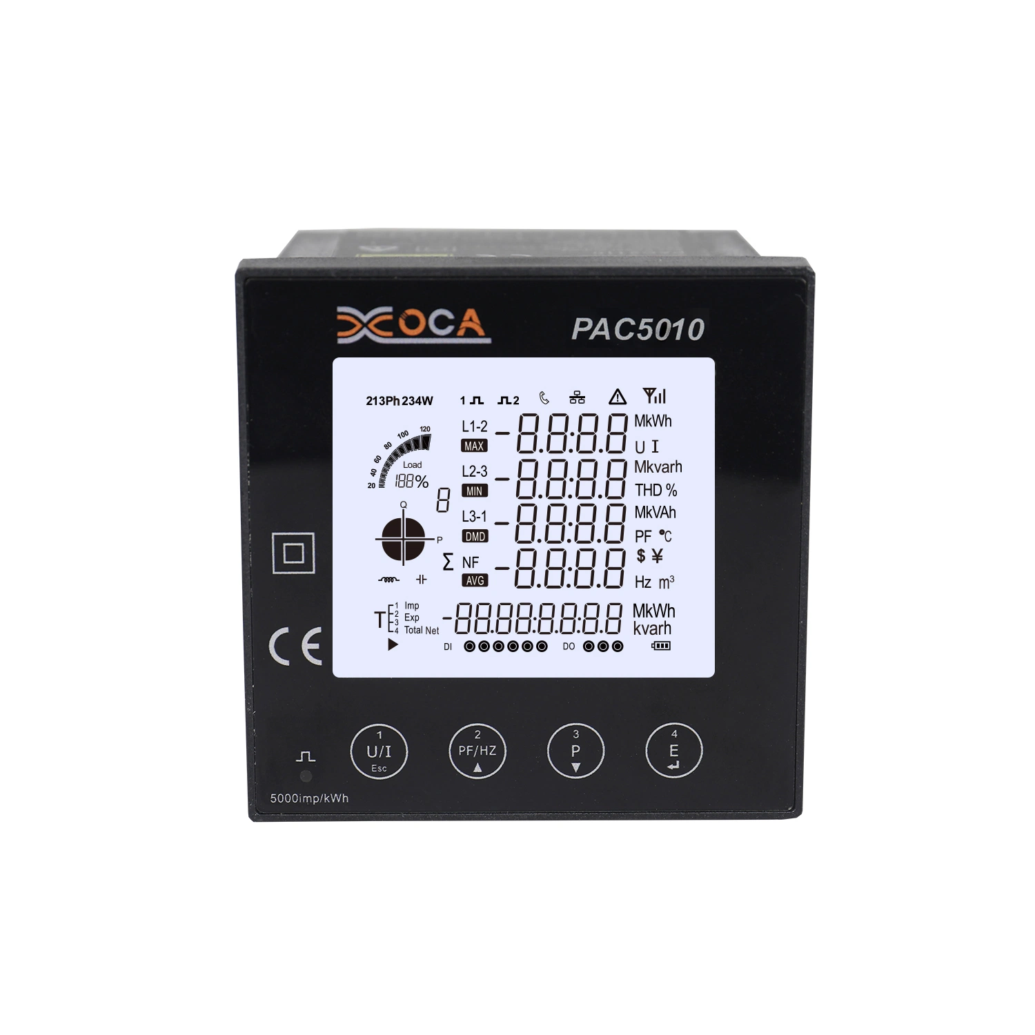 PAC5010 AC instrumentos RS485 Digital Modbus Energia Elétrica Multímetro Medidor de Potência