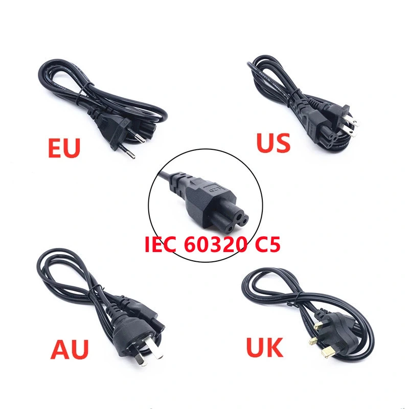 UL/VDE 1M 2M 3M 5M 14 16 18AWG 250V 2.5A 10A 15A Male to Female IEC 60320 C5 C7 C14 C13 Extension Cable AC Power Cord with UK EU AU US Schuko Swiss South Africa