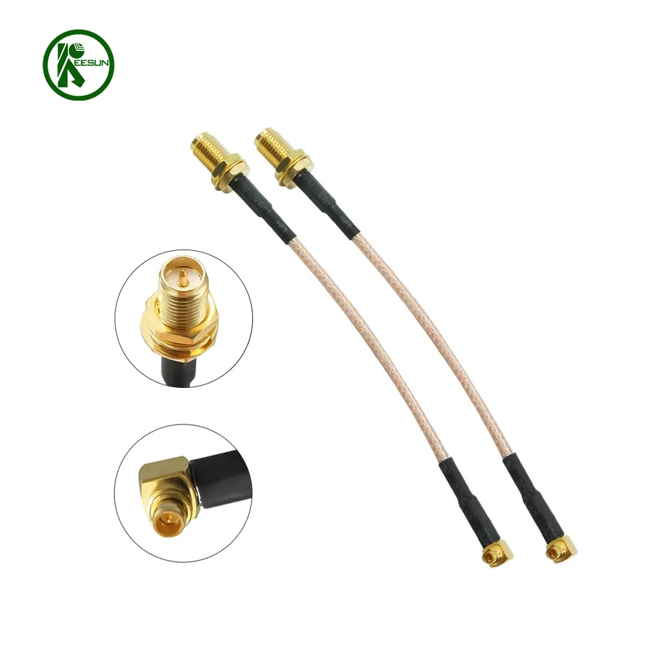 Cable coaxial RF OEM de alta calidad SMA MCX BNC TNC Conector hembra macho MCX Fakra con RF1,13 RG174 RG178 RG316 RG58 cable