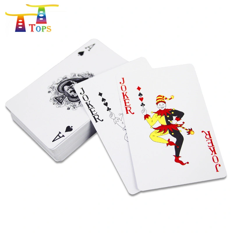 Family Game Front and Back Both Sides Printed Holder Box Logo Paper Poker Cards