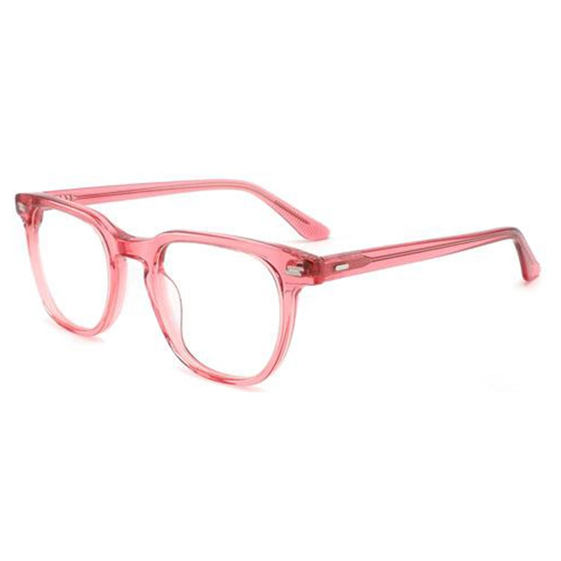 Design clássico Candy Color Acetato Brilhante Crystal Demi delicadeza óculos normais para Homens Mulheres estruturas ópticas