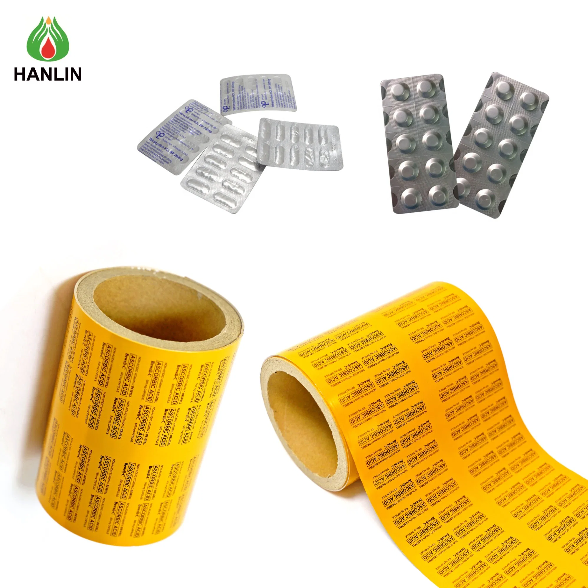 Pharma Grade Composite Laminated Printer Aluminum Foil for Packaging