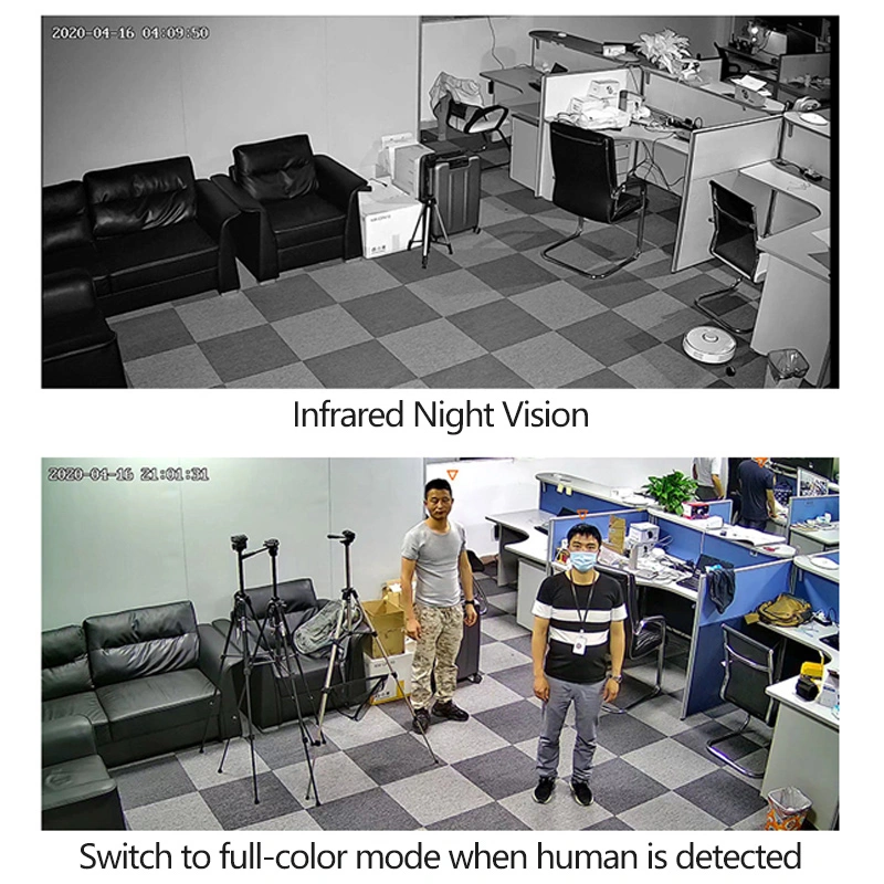 Caméra de sécurité dôme IP Poe 5MP, vision nocturne IR de 100FT, objectif fixe de 2,8 mm, caméra extérieure et intérieure H.265+, Rtsp, Rtmp WDR, contrôle de l'application.