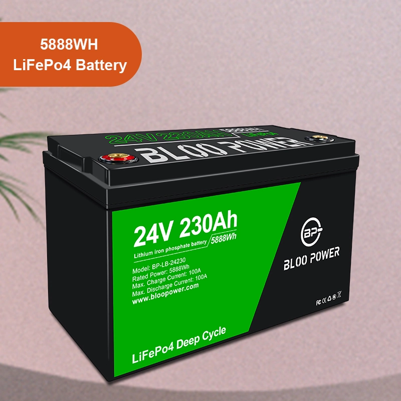 Bloopower almacenamiento personalizado 12V 100 Ah con BMS Phosphate Energy Para vehículo de trabajo aéreo de visita turística en coche eléctrico