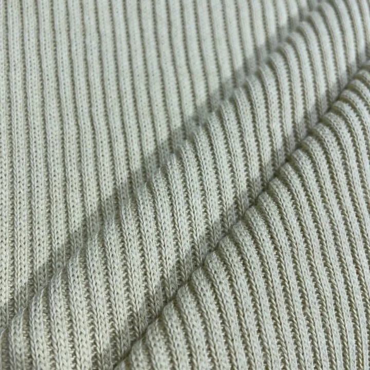 290GSM 100% Cotton Material Stretch Knitted Wide Rib Fabric for T Shirt Clothing