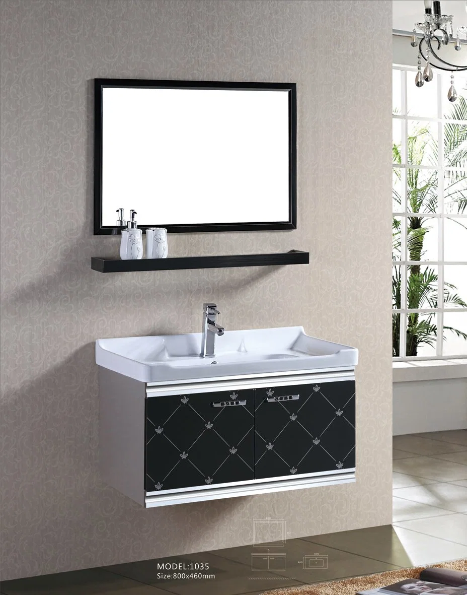 Armario de acero inoxidable Muebles de Baño Conjunto de vanidad Wall-Mounted