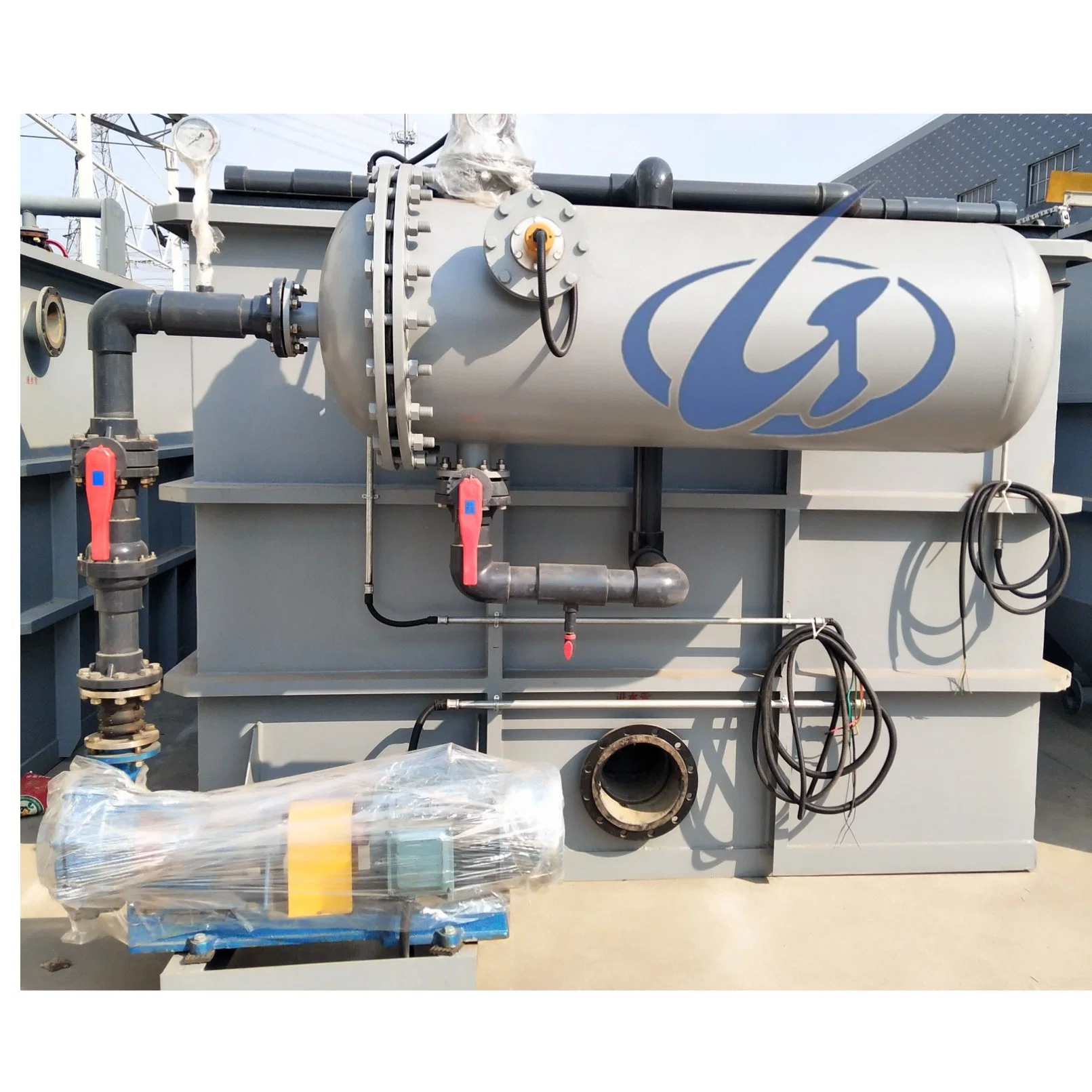 Flotación por aire disuelto horizontal de alta eficiencia el equipo de tratamiento de aguas residuales industriales