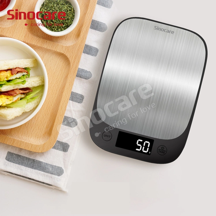 Báscula de cocina Sinocare Temporizador de café de las unidades con función de tara de Cocina Digital multifunción de la escala de la escala de alimentos