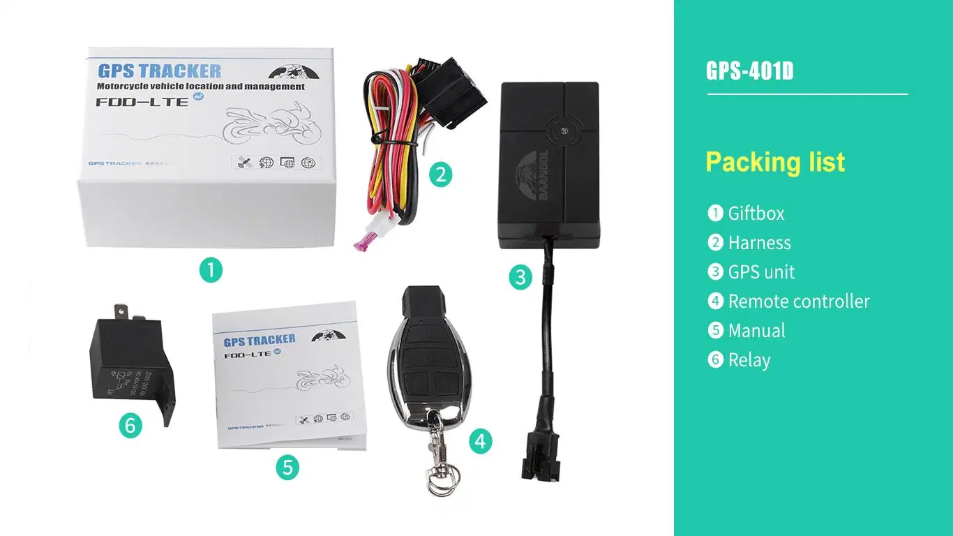 Mini GPS Coban GPS-401d 4G Relay GPS Tracking Device with Sos /Internal Siren/Engine Shut off Small Car GPS Tracker 4G