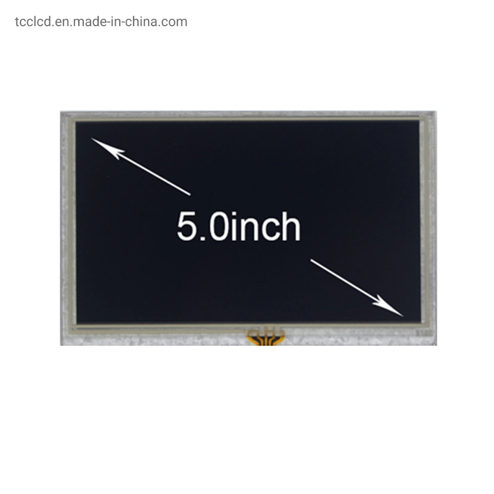 5.0 pulgadas Panel LCD TFT 800x480 de resolución el módulo de pantalla con pantalla táctil resistiva