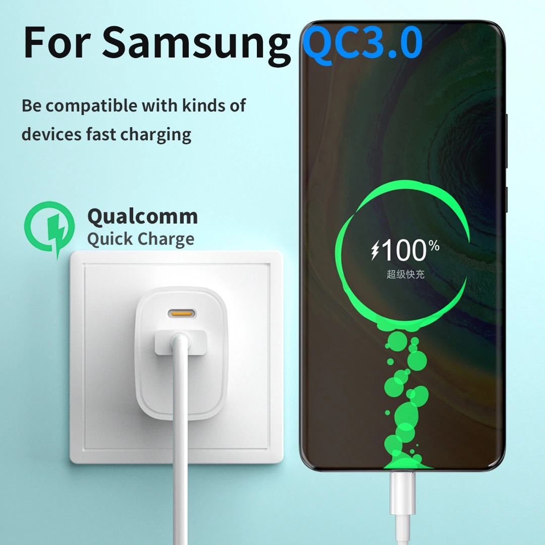 OEM ODM Us Plug Phone Charger Pd 20W USB C Fast Charging USB Wall Charger Dual USB Port Mobile Phone Charger for Apple Mobile Phone