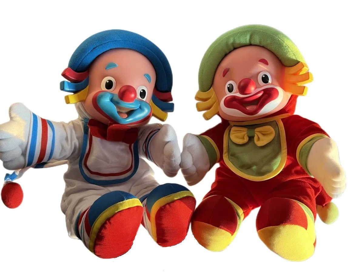 Custom Kids Baby Soft Stuffed Patata Patati Plastic Vinyl Clown Doll Toy