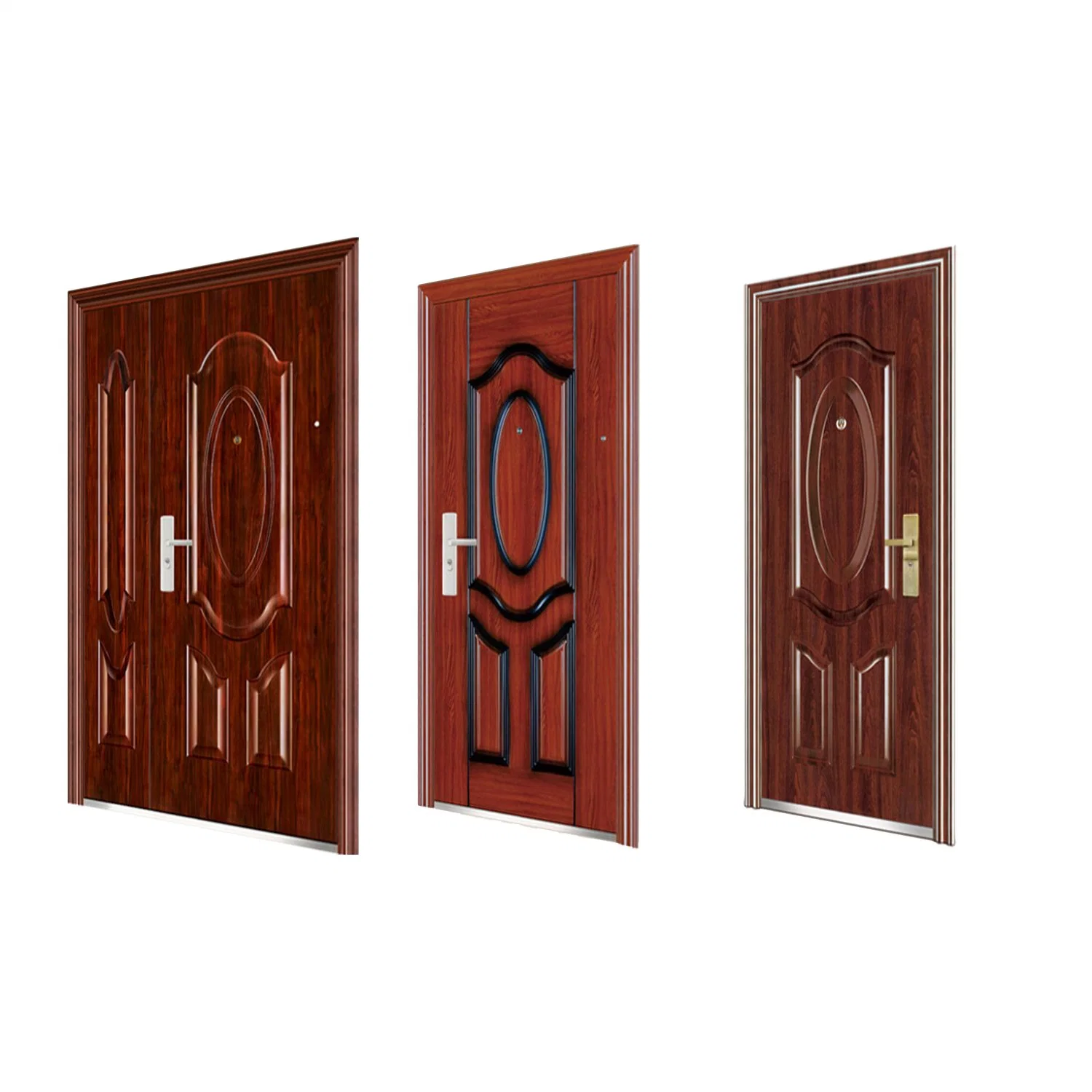 Exterior Interior Industrial Security Fire Proof PVC Melamine Flush Entrance Fire Emergency PVC Entry Exit Fire Prevent Fire Rated Solid Wood Door