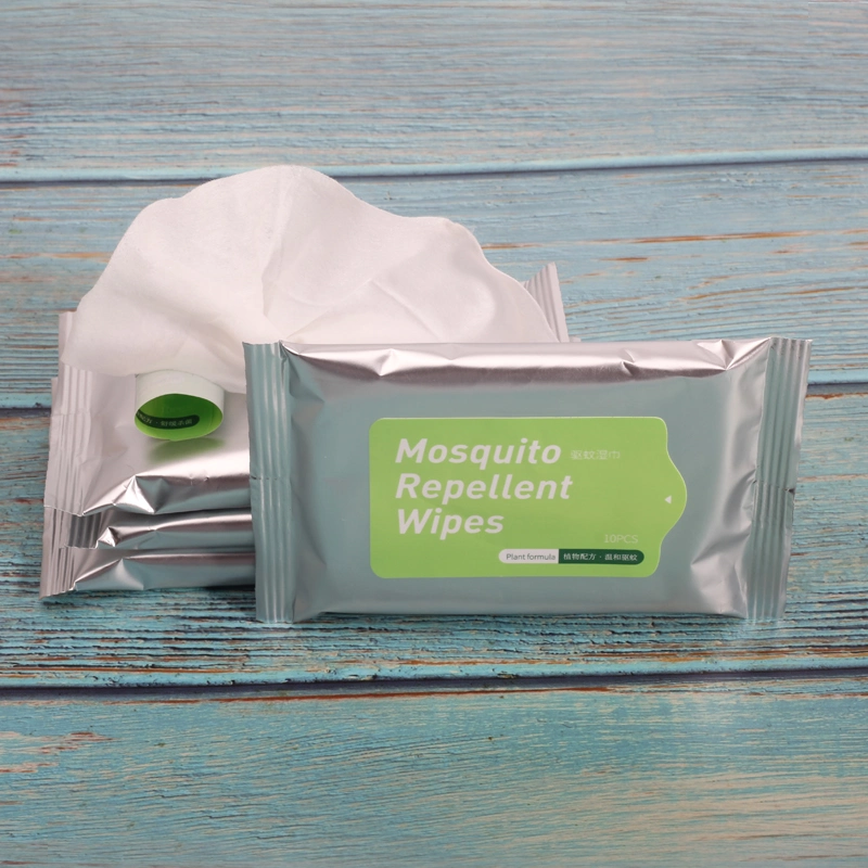 Beste Nass-Taschentücher für Gesicht Origami Zitrone Wet Wipes Moskitoabweisende Tücher