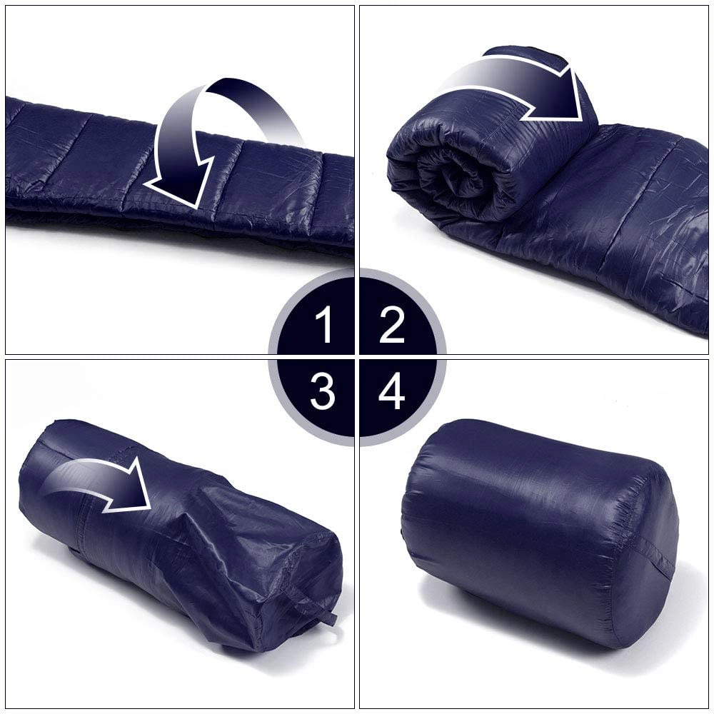 New Design Custom Logo Wholesale/Supplier Single Person Polyester Synthetic Camping Training Purple Adult Sleeping Bags