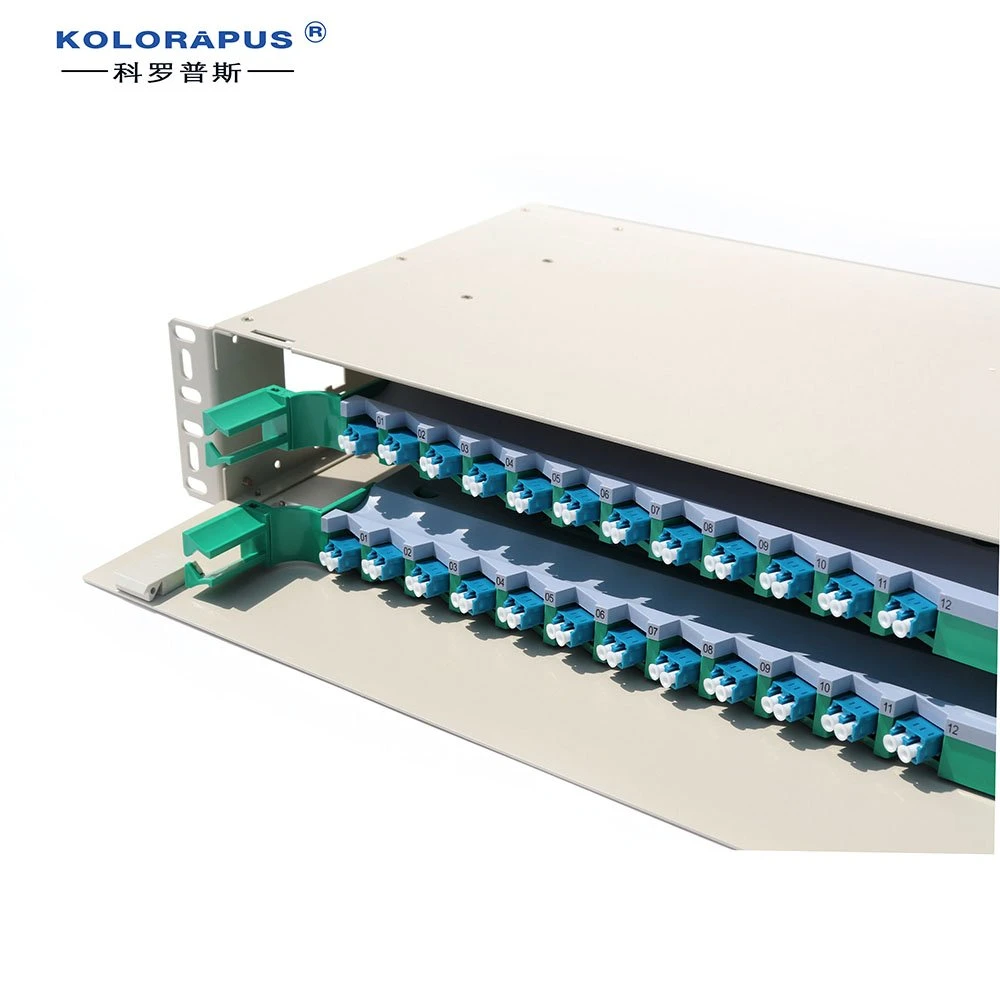 LC 24-Port ODF Caja de distribución de fibra óptica ODF