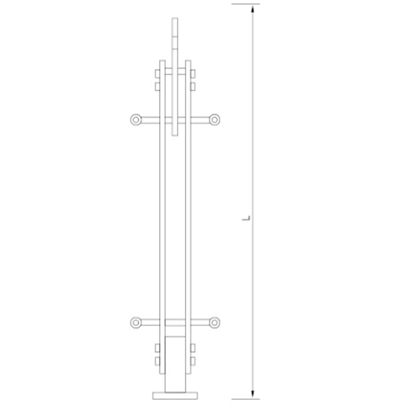 Stainless Steel Baluster Glass Railing Handrail Guardrail