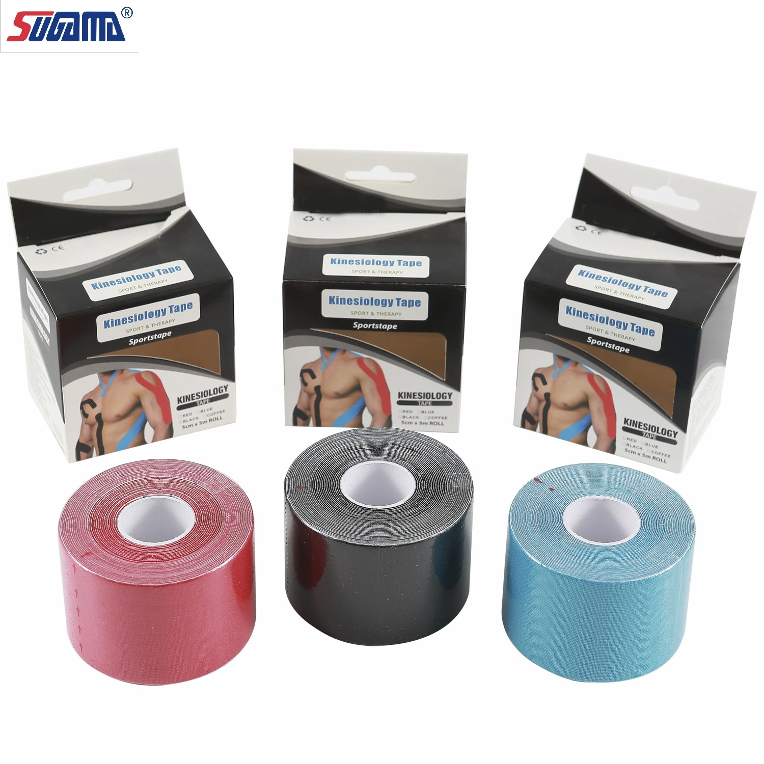 Nature Cotton Elastic Self Cohesive Sport Bandage Kinesio Tapes