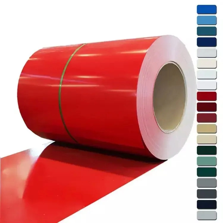 0.45mm Z30-Z275 Cold Roll PPGI Ral9016 White Sheet PVDF PE Gi Color Coated Prepainted Galvanized Galvalume Stainles PPGL Carbon Steel Roofing Coil Price