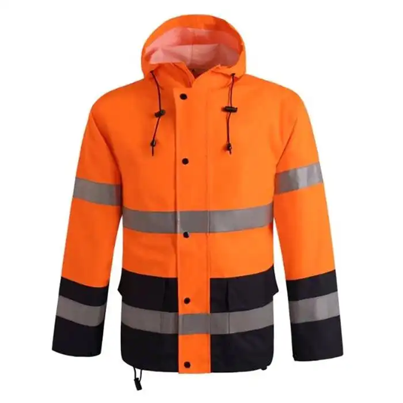 Custom Heavy Duty Polyester Waterproof Windproof Breathable Bomber Fleece Safety Hi Vis Jacket