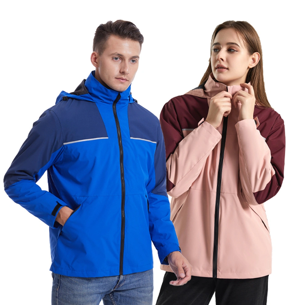 Winter 3 in 1 Water Repellent Hiking Jacket Line with Inner Fleece Windproof Double Jacket