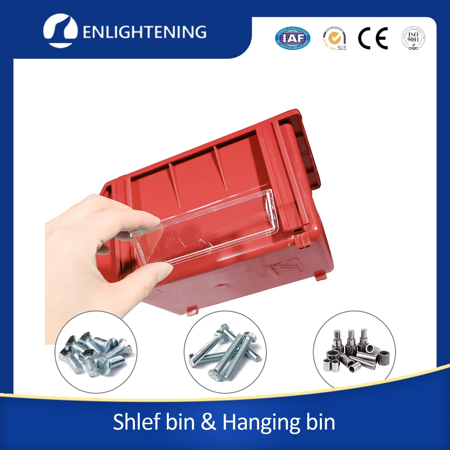 Customized Color Fast Delivery Shelf Bin Plastic for Warehouse Spare Parts Storage