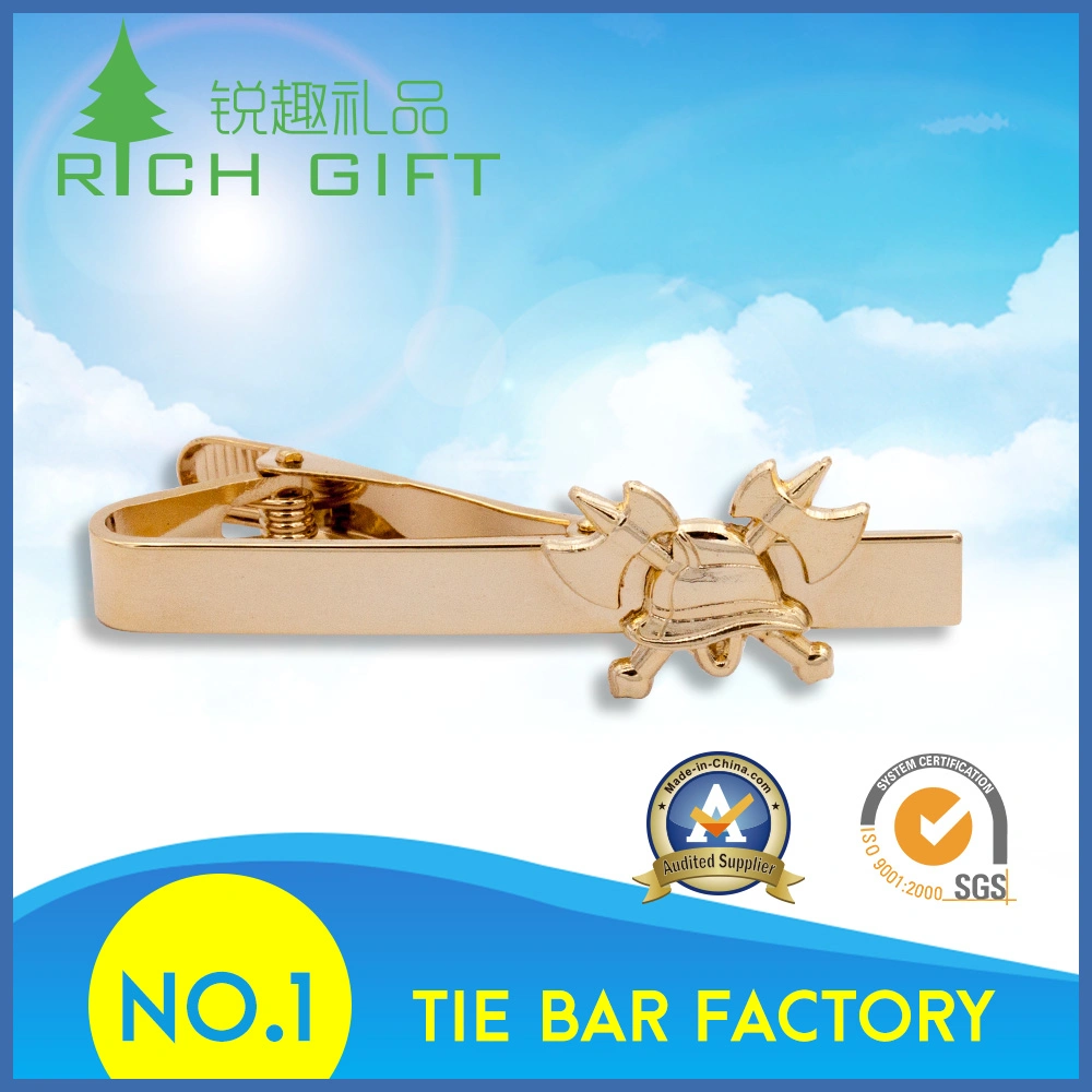 Customized Fashion Office Soft Enamel Metal Brass Blank Gold Plated Tie Bar for Souvenir Promotional Gift