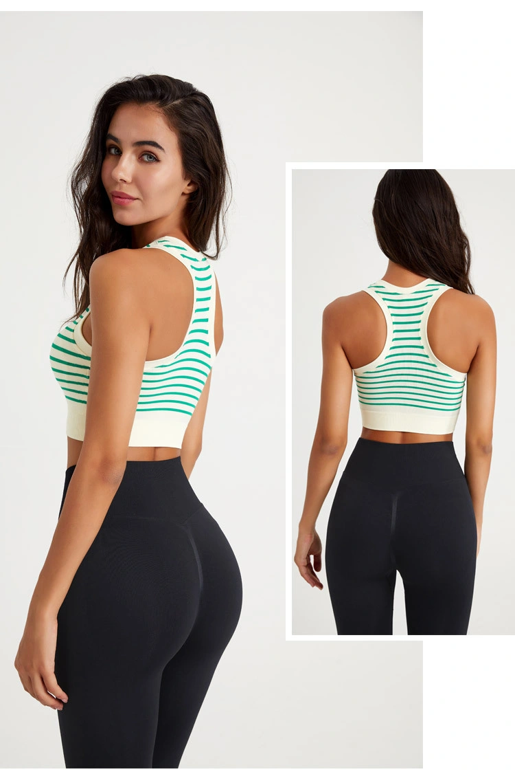 Las mujeres de color tira de cuello redondo elástico Gimnasio Plus Size Tank Top