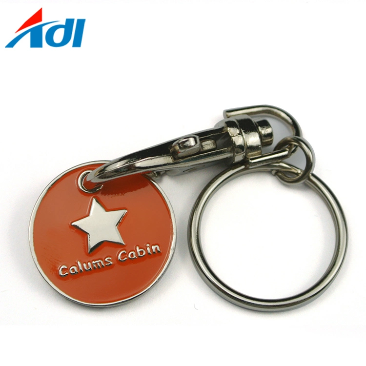 Custom Cheap Metal Shopping Cart Trolley Coin Holder Keychain