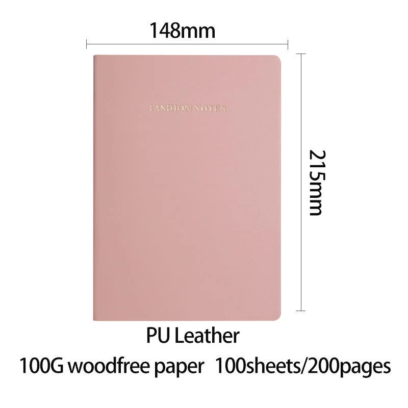 OEM PU Leather Sewing Linen Soft Cover Notebook Hardcover Notepad Diary Notebook