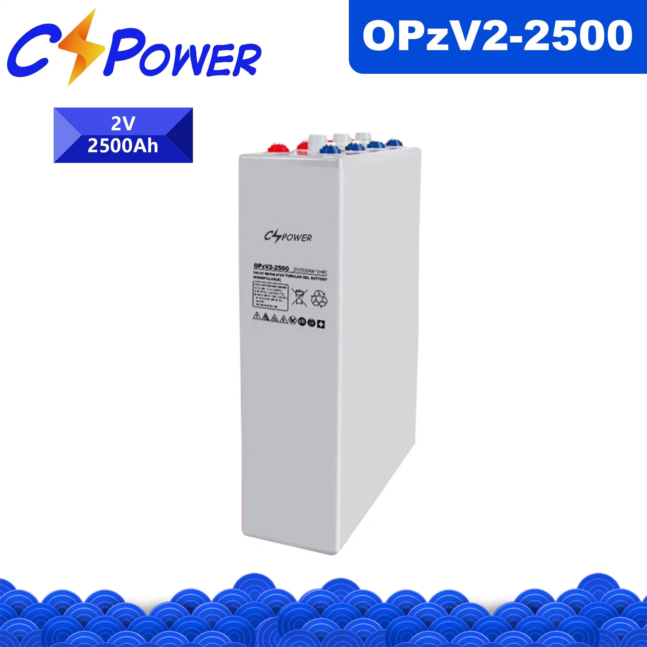 Batería de la Cspower 2V 2500ah batería de placa tubular Opzv